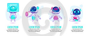 Cute chat bot, robot assistant for messenger photo