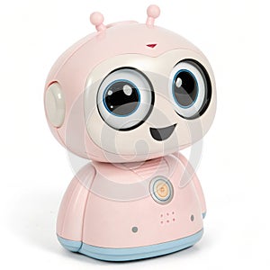 Cute chatbot isolated on white background