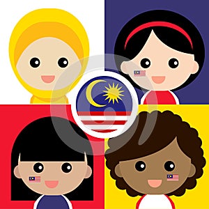 Cute and cheerful Malaysian supporter