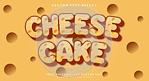 Cute cheese Cake editable text effect Template