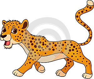 Cute cheetah cartoon photo
