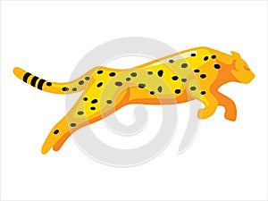 Cute cheetah in a modern flat style.