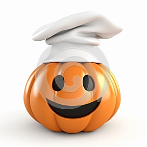 Cute Chef Pumpkin 3d Render - Ash Wednesday Jackolantern