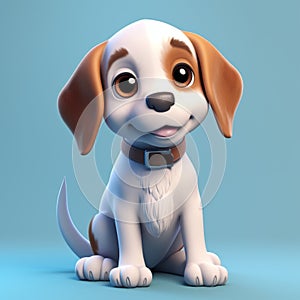 Cute Chibi Beagle: 3d Rendering With Cinematic Feel