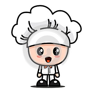 adorable bakery chef-Cute Adorable Doodle Illustration
