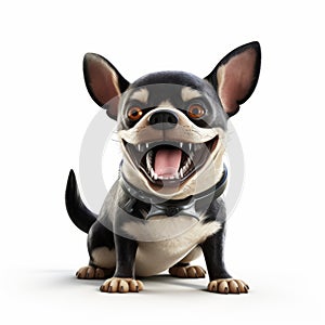 Cute Chihuahua Dog 3d Rendered With Mouth Open photo