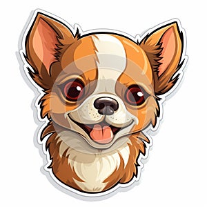 Cute Chihuahua Sticker: 2d Game Art Illustration In High Resolution