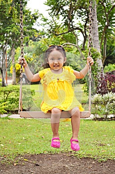 Cute Child on a Swing