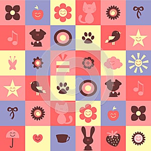 Cute childish seamless pattern