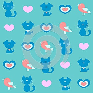 Cute childlike seamless pattern