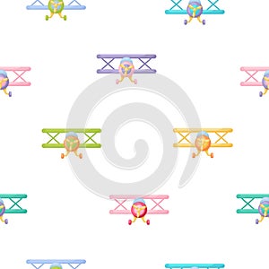 Cute children's seamless pattern with planes. Creative kids texture for fabric, wrapping, textile, wallpaper