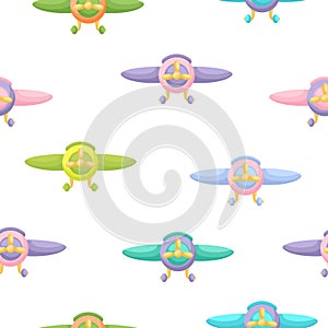 Cute children's seamless pattern with planes. Creative kids texture for fabric, wrapping, textile, wallpaper