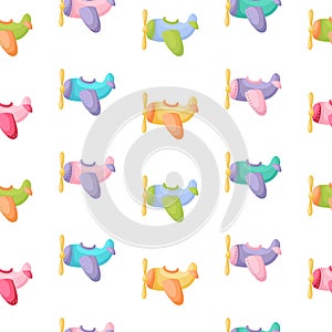 Cute children's seamless pattern with planes. Creative kids texture for fabric, wrapping, textile, wallpaper