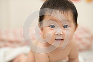 Cute Chinese baby girl portrait