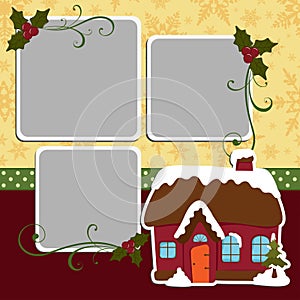 Cute christmas frame template