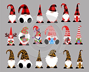 Cute Christmas Gnomes, Gnomes in Leopard and Buffalo Plaids