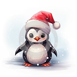 Cute Christmas penguin