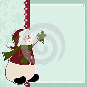 Cute christmas postcard template