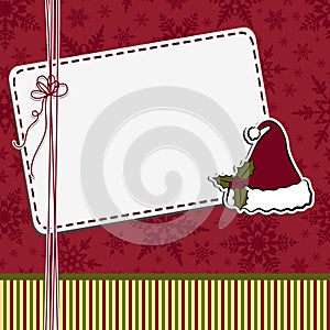 Cute christmas postcard template