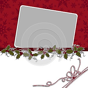 Cute christmas postcard template