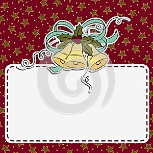 Cute christmas postcard template