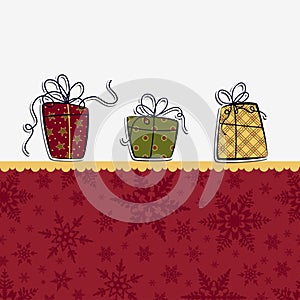 Cute christmas postcard template