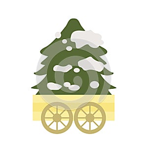Cute Christmas Tree Illustration Vector Clipar