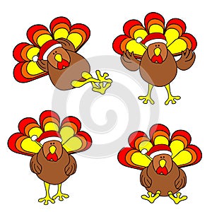 Cute Christmas Turkey Set