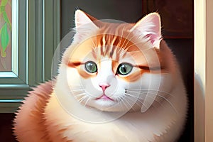 Cute Chubby Cat, Generative AI