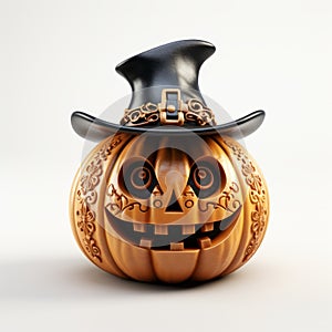 Cute Cinco De Mayo Jackolantern 3d Illustration With Witch Hat