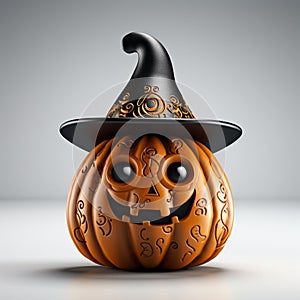 Cute Cinco De Mayo Jackolantern 3d Render With Witch Hat