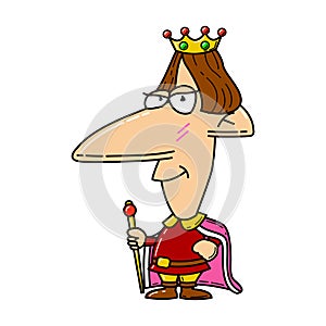 Cute clipart of king on cartoon version