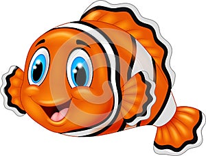 Cute clown fish cartoon