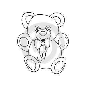 Cute color page with bear