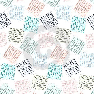 Cute colorful angle textured square shapes pattern