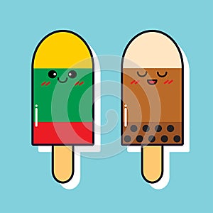 Cute Colorful and Boba Popsicles