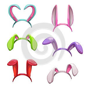 Cute colorful bunny ears decor. photo