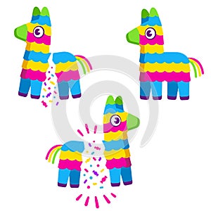 Cartoon pinata drawing set