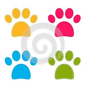 Cute colorful Doggie Paws