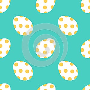 Cute colorful easter eggs seamless pattern background