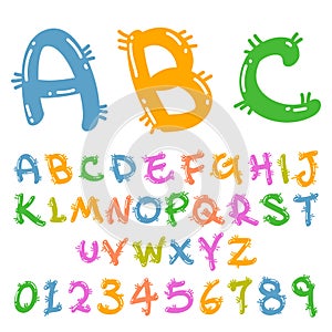 Cute colorful funny font
