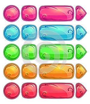 Cute colorful glossy buttons