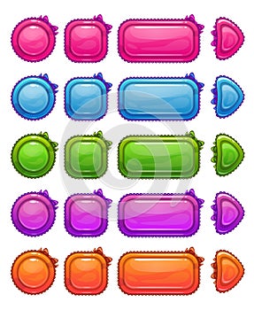 Cute colorful glossy girlie buttons photo