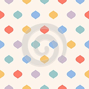Cute colorful polka dot seamless pattern, design for decoration, gift paper, baby decor, textile