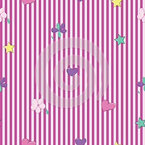 Cute and colorful retro stripes for kids seamless pattern vector