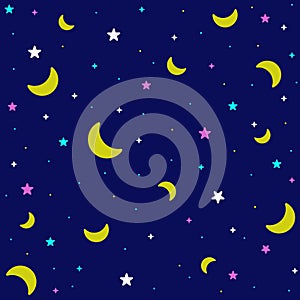 Cute Confetti Star Space Nightsky Meteor Shooting Star Crescent Moon Sprinkle Sparkle Shine Small Polkadot dot Line Mini Heart