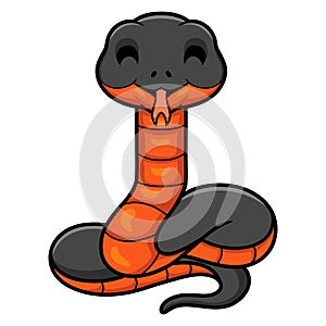 Cute copperbelly water snake cartoon