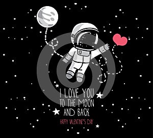 Cute cosmic cards for valentine's day