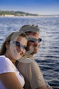 Cute Couple Sailing