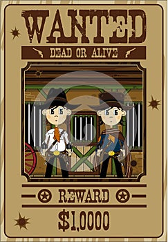 Cute Cowboy Outlaws Poster